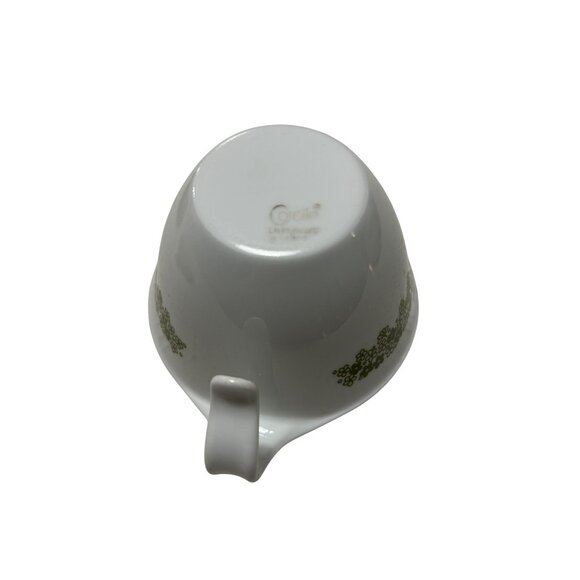 Vintage Corelle Livingware Green Daisies Coffee/Tea Cups Set Of 4 White 8 Oz - Picture 2 of 3